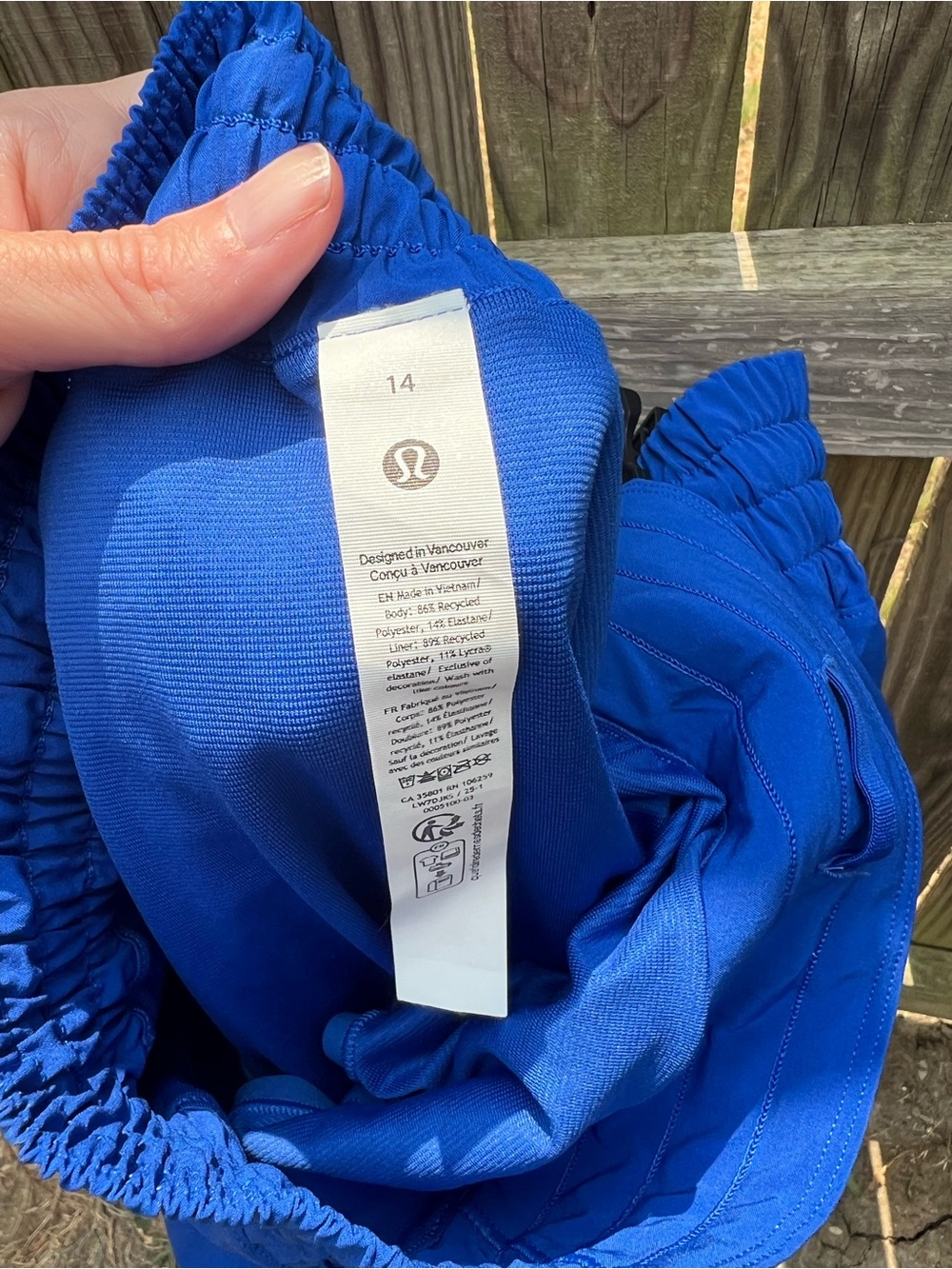 šlululemon athletica Hotty Hot Royal Blue Womenās Athletic Shorts - Picture 8 of 9